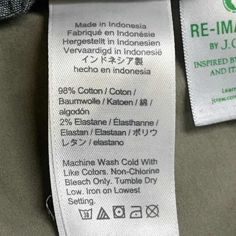 J‎ Crew Shorts Mens 35 Green Chino Flat Front 8.5 Inseam Stretch Preppy Summer